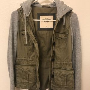 Abercrombie & Fitch Military/Fleece Jacket